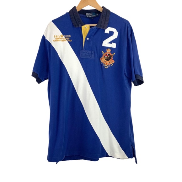 Polo by Ralph Lauren Short Sleeve Shirt Mercer Classic Polo Club Hunter Jumper - Picture 1 of 6
